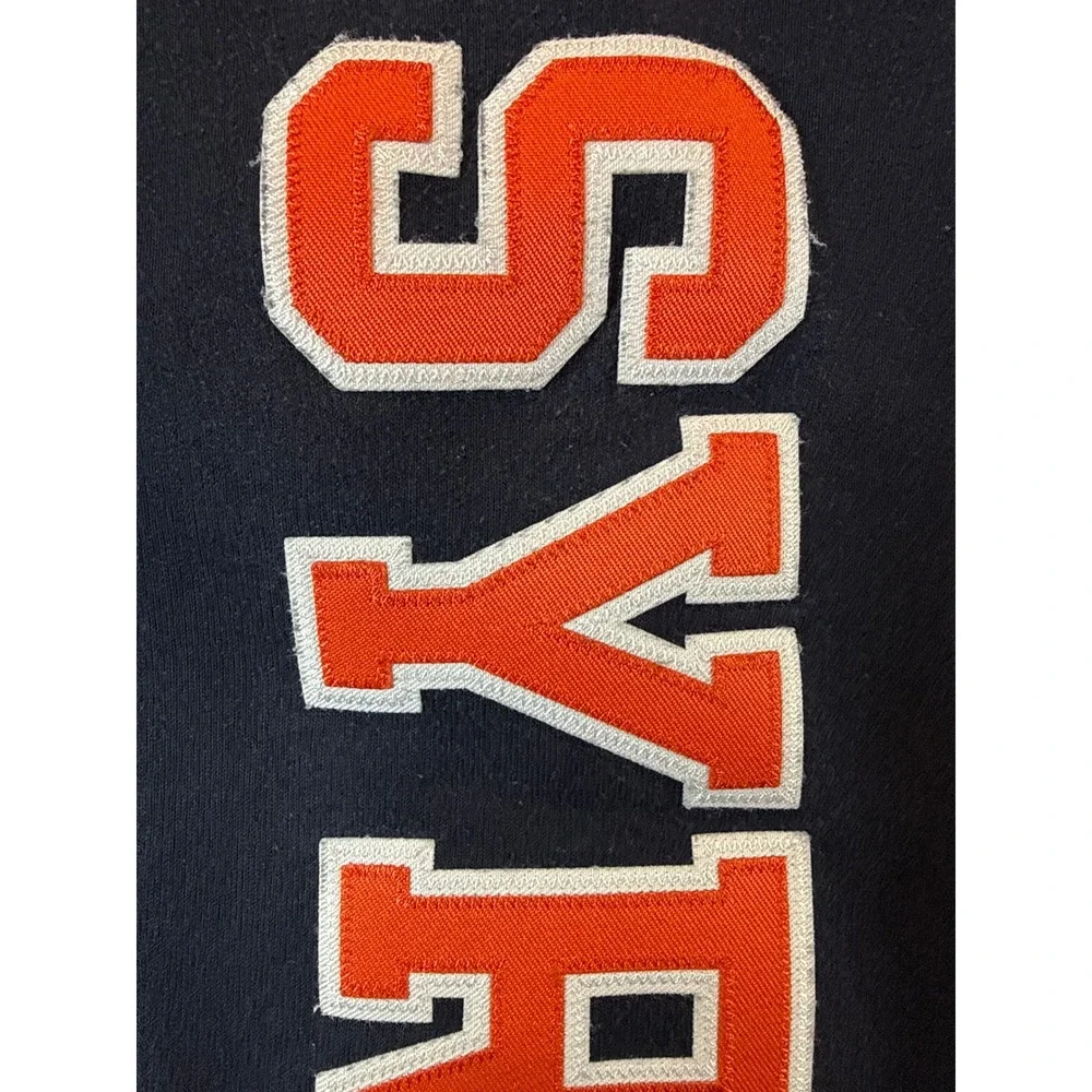 Champion Syracuse University Sweatpants Navy Blue Orange Graphic Mens Small